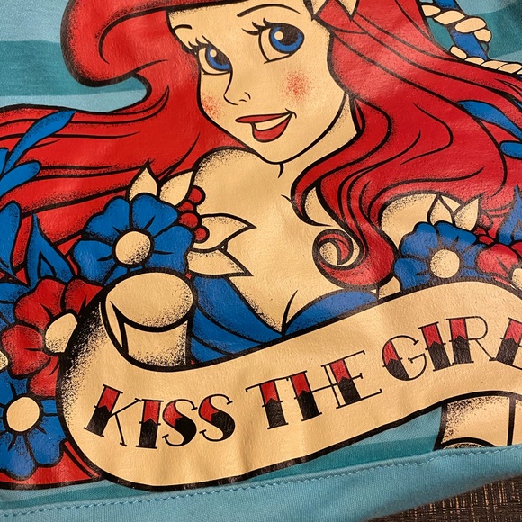 Disney  The Little Mermaid Ariel Hobo Bag "Kiss the Girl" Blue bag Adjustable - Picture 3 of 5